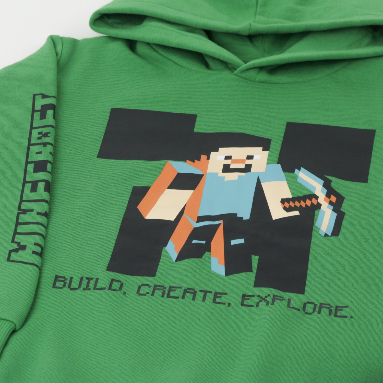 Conjunto Buzo Niño Verde Build Create Explore Minecraft - Buzos Chile | The Brands Club cl