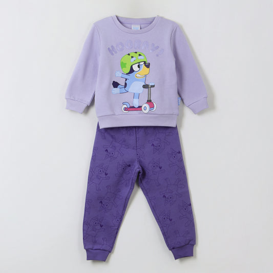 Conjunto Buzo Niña Hooray Scooter Morado Bluey - Buzos Chile | The Brands Club cl