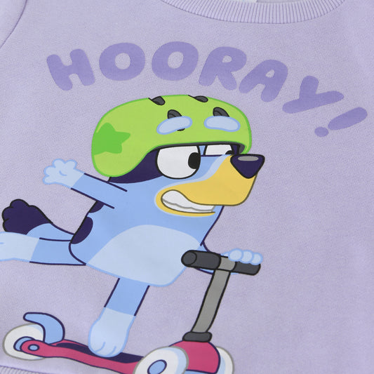 Conjunto Buzo Niña Hooray Scooter Morado Bluey - Buzos Chile | The Brands Club cl