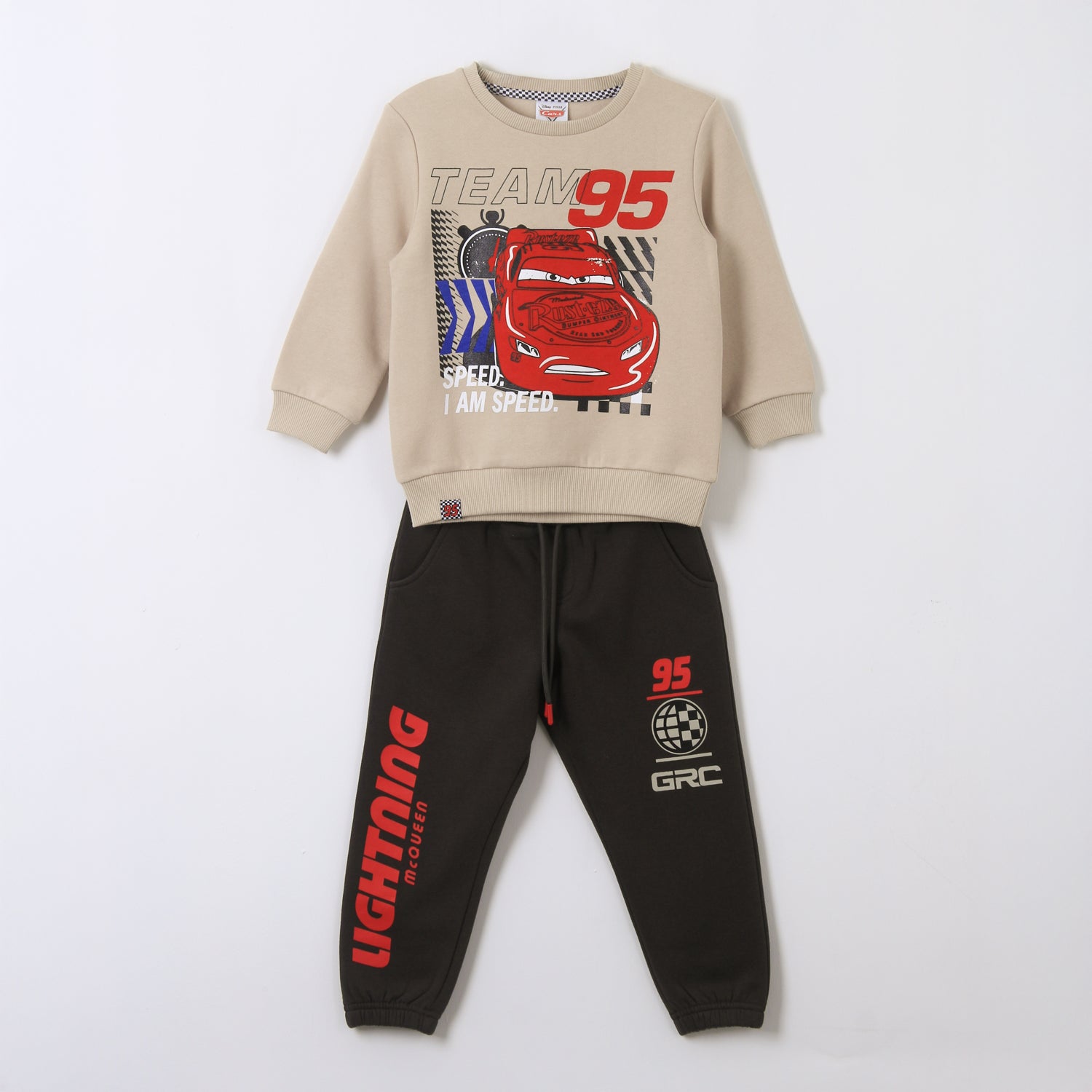 Conjunto Buzo Niño Team 95 Cars Beige Disney - Buzos Chile | The Brands Club cl