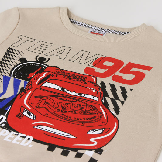 Conjunto Buzo Niño Team 95 Cars Beige Disney - Buzos Chile | The Brands Club cl