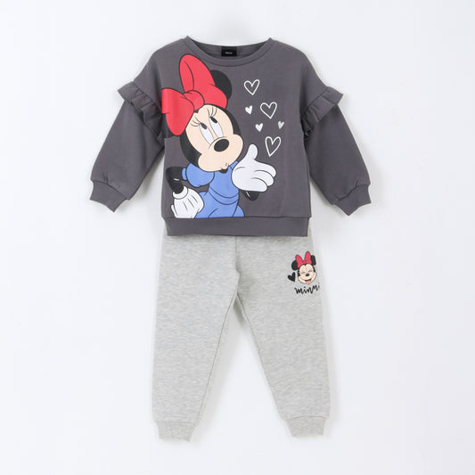 Conjunto Buzo Niña Vuelos Minnie Gris Disney - Conjuntos Chile | The Brands Club cl