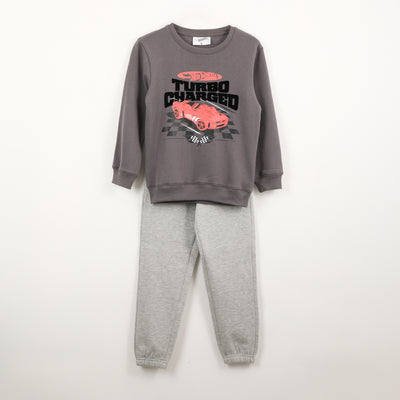 Conjunto Buzo Niño Turbo Charged Gris Hot Wheels - Conjuntos Chile | The Brands Club cl