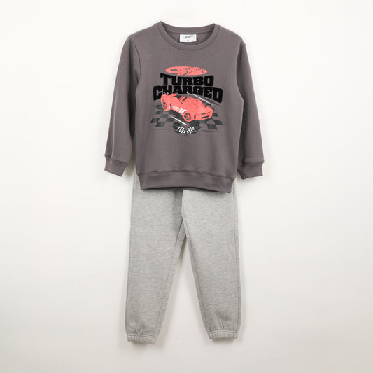 Conjunto Buzo Niño Turbo Charged Gris Hot Wheels - Conjuntos Chile | The Brands Club cl