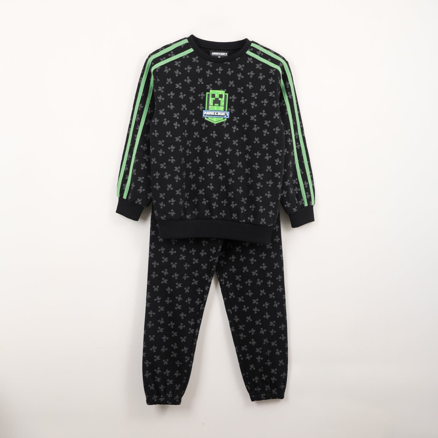 Conjunto Buzo Niño Full Print Creeper Face Negro Minecraft - Conjuntos Chile | The Brands Club cl