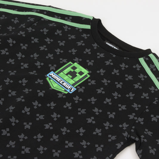Conjunto Buzo Niño Full Print Creeper Face Negro Minecraft - Conjuntos Chile | The Brands Club cl