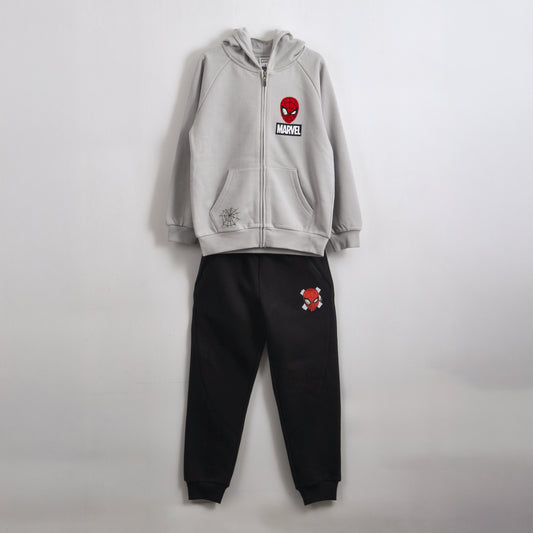 Conjunto Buzo Niño Hoodie Back Print Spiderman Gris Marvel - Conjuntos Chile | The Brands Club cl
