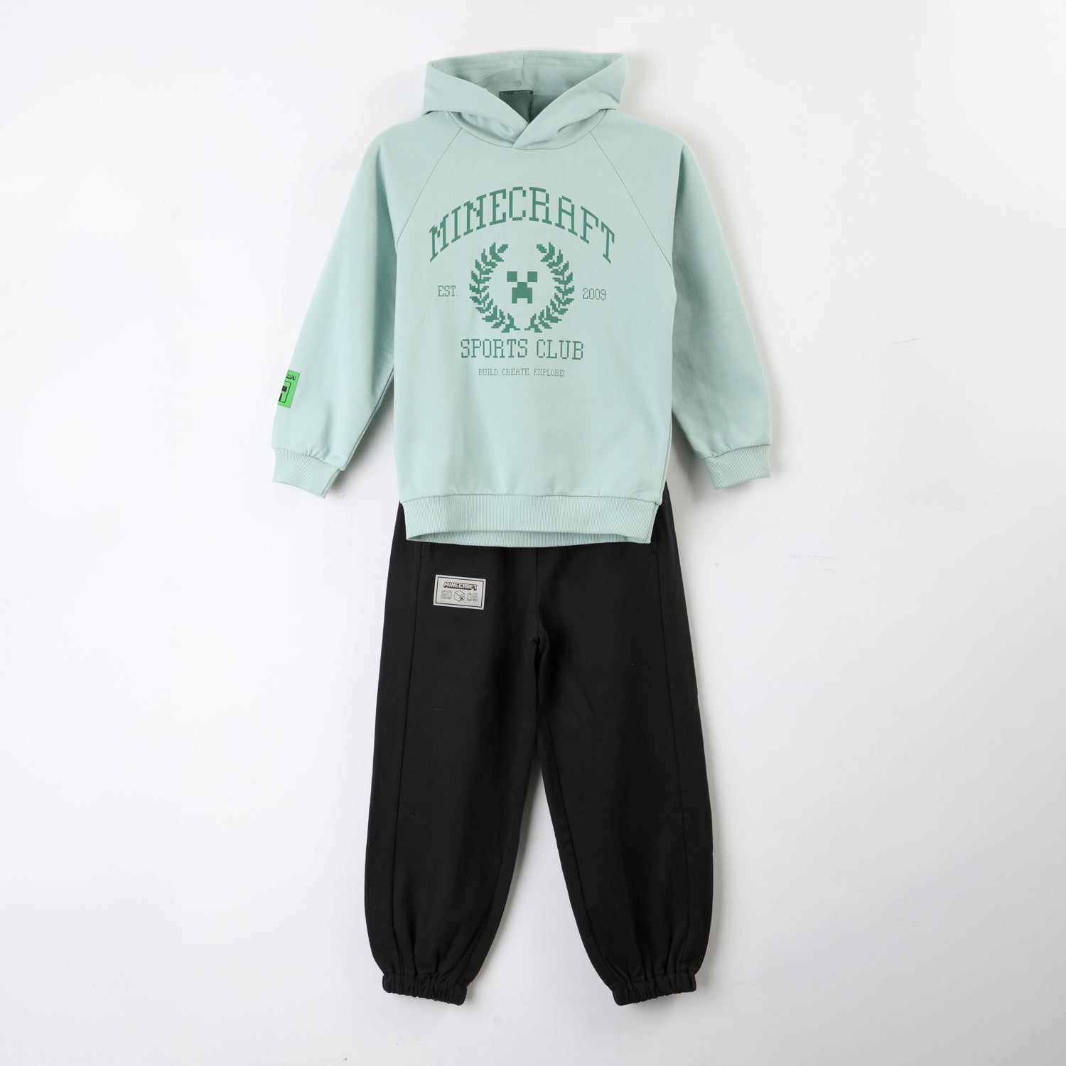 Conjunto Buzo Niño Sports Club Verde Minecraft