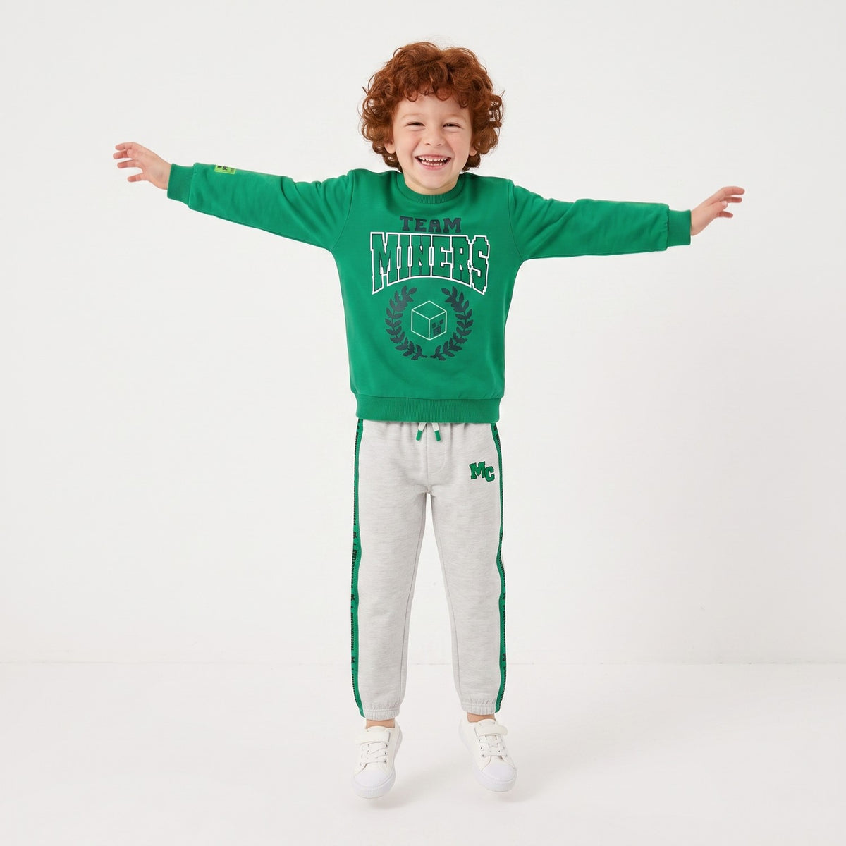 Conjunto Buzo Niño Minecraft Miners Verde - Buzos Chile | The Brands Club cl