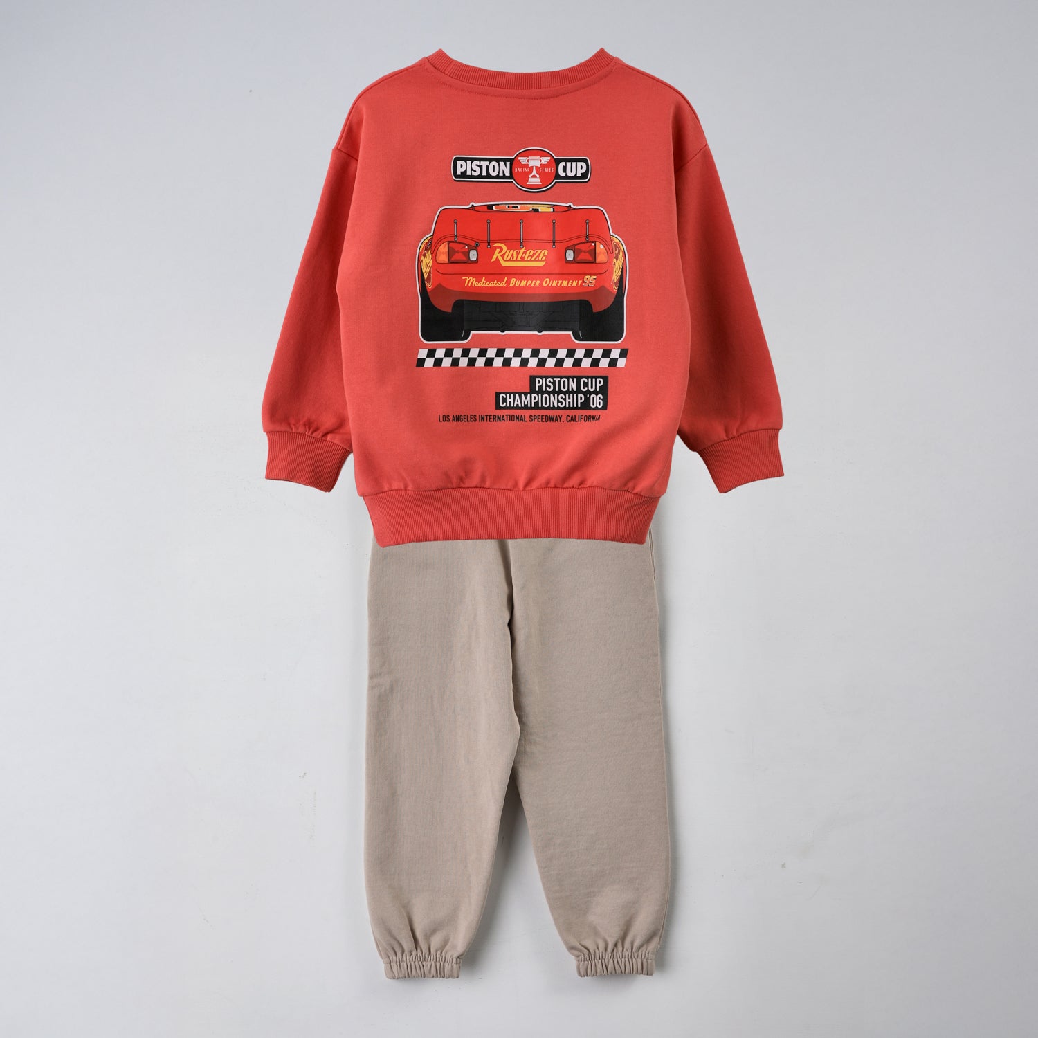 Conjunto Buzo Niño Back Print Cars Rojo Disney
