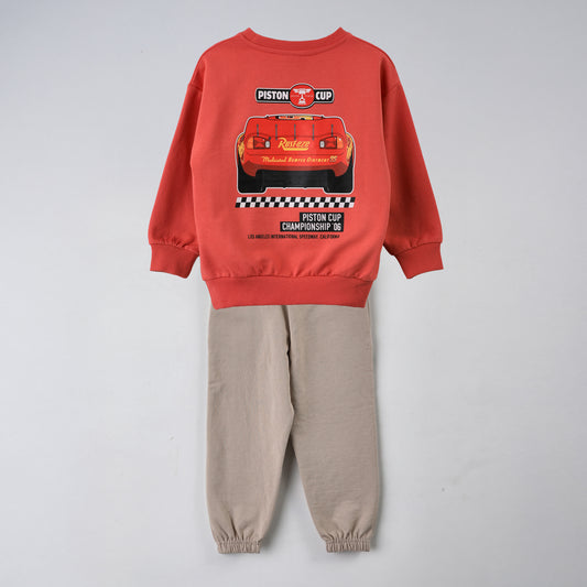 Conjunto Buzo Niño Back Print Cars Rojo Disney - Buzos Chile | The Brands Club cl