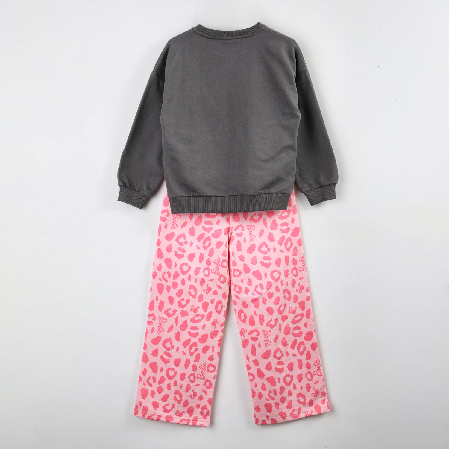 Conjunto Buzo Niña Animal Print Gris Barbie