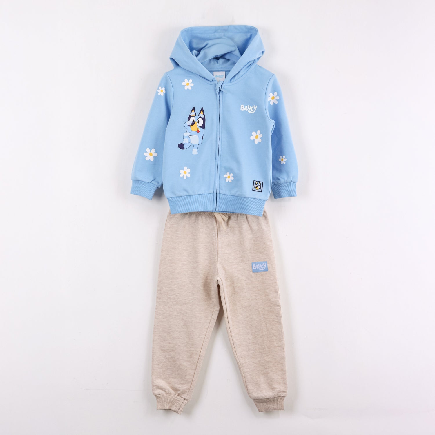 Conjunto Buzo Niña Margaritas Celeste Bluey