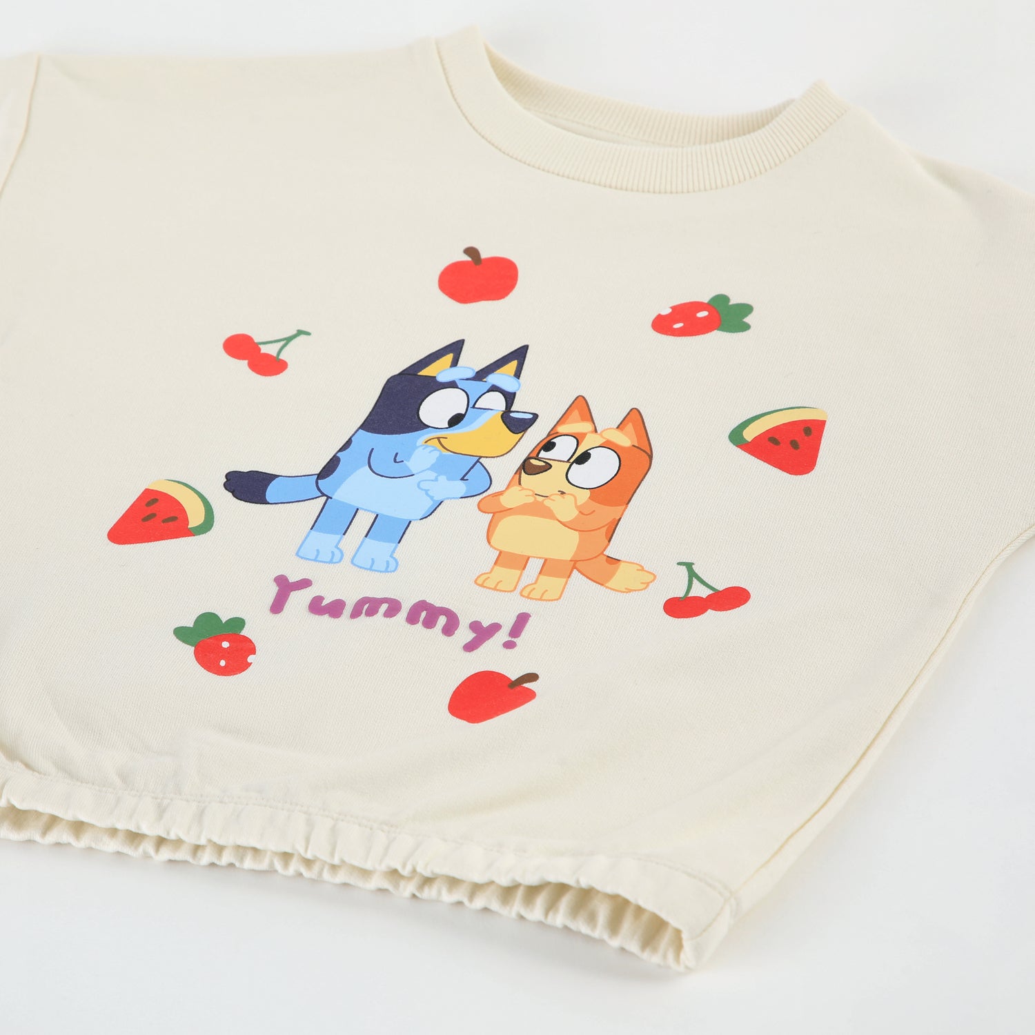 Conjunto Buzo Niña Frutillas Blanco Bluey
