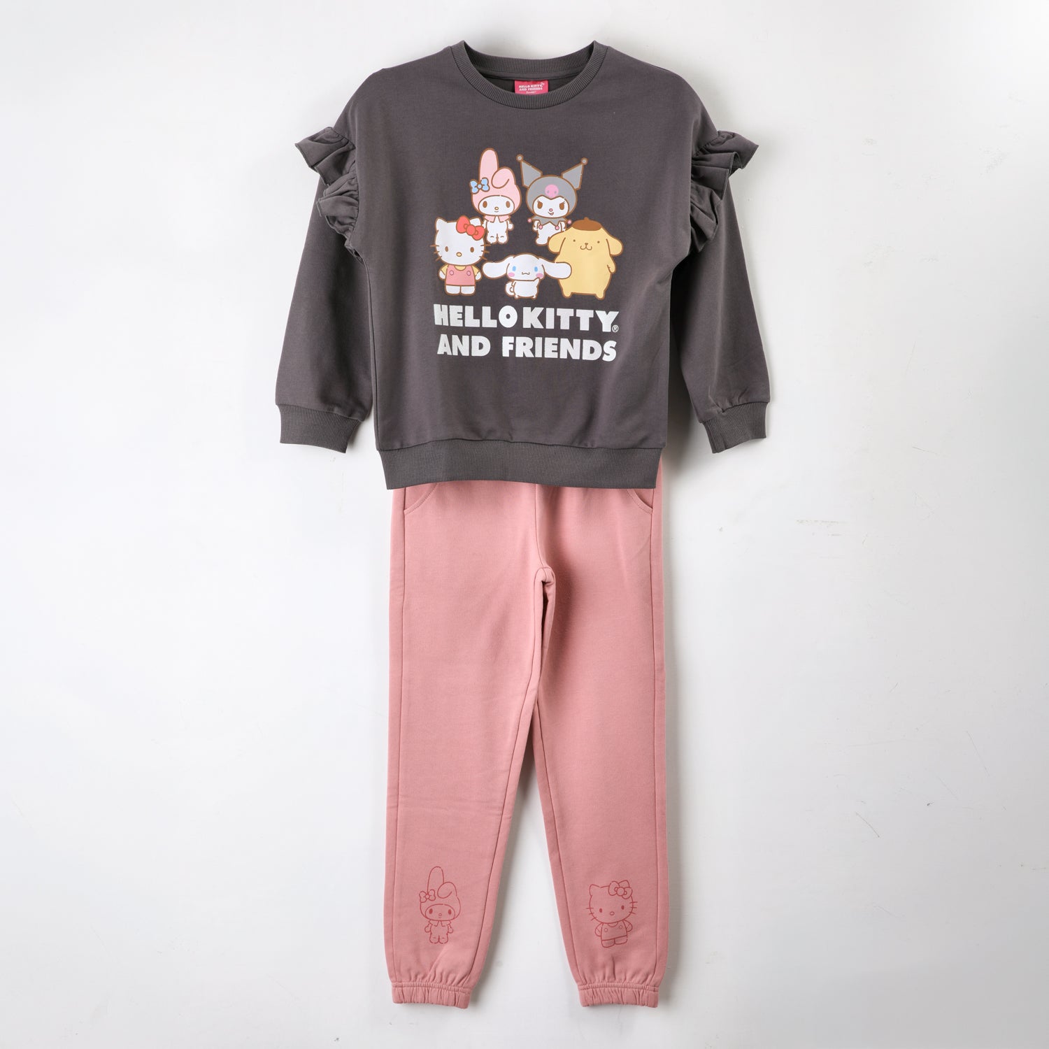 Conjunto Buzo Niña And Friends Gris Hello Kitty