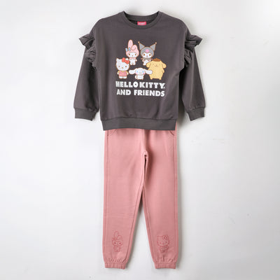 Conjunto Buzo Niña And Friends Gris Hello Kitty