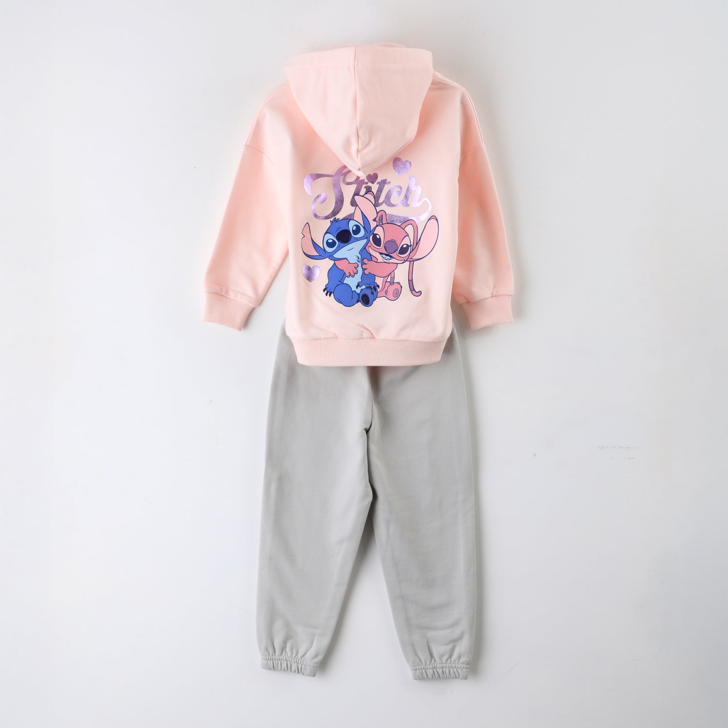 Conjunto Buzo Niña Stitch & Angel Rosado Disney