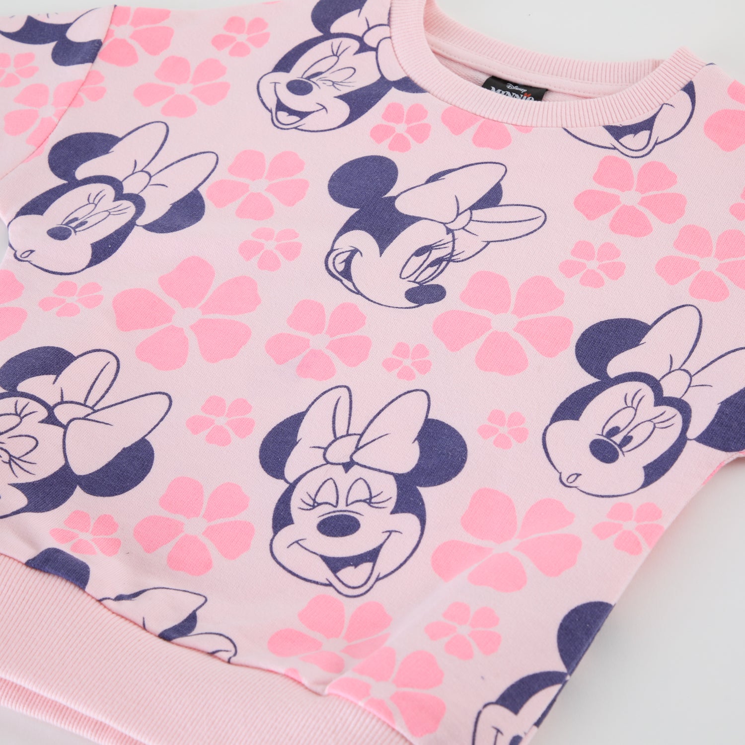 Conjunto Buzo Niña Full Print Flores Minnie Rosado Disney