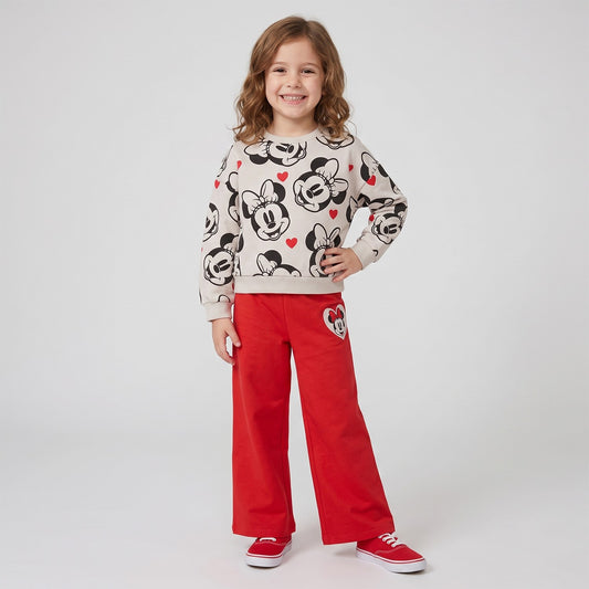 Conjunto Buzo Niña Minnie Disney Full Print Beige - Buzos Chile | The Brands Club cl