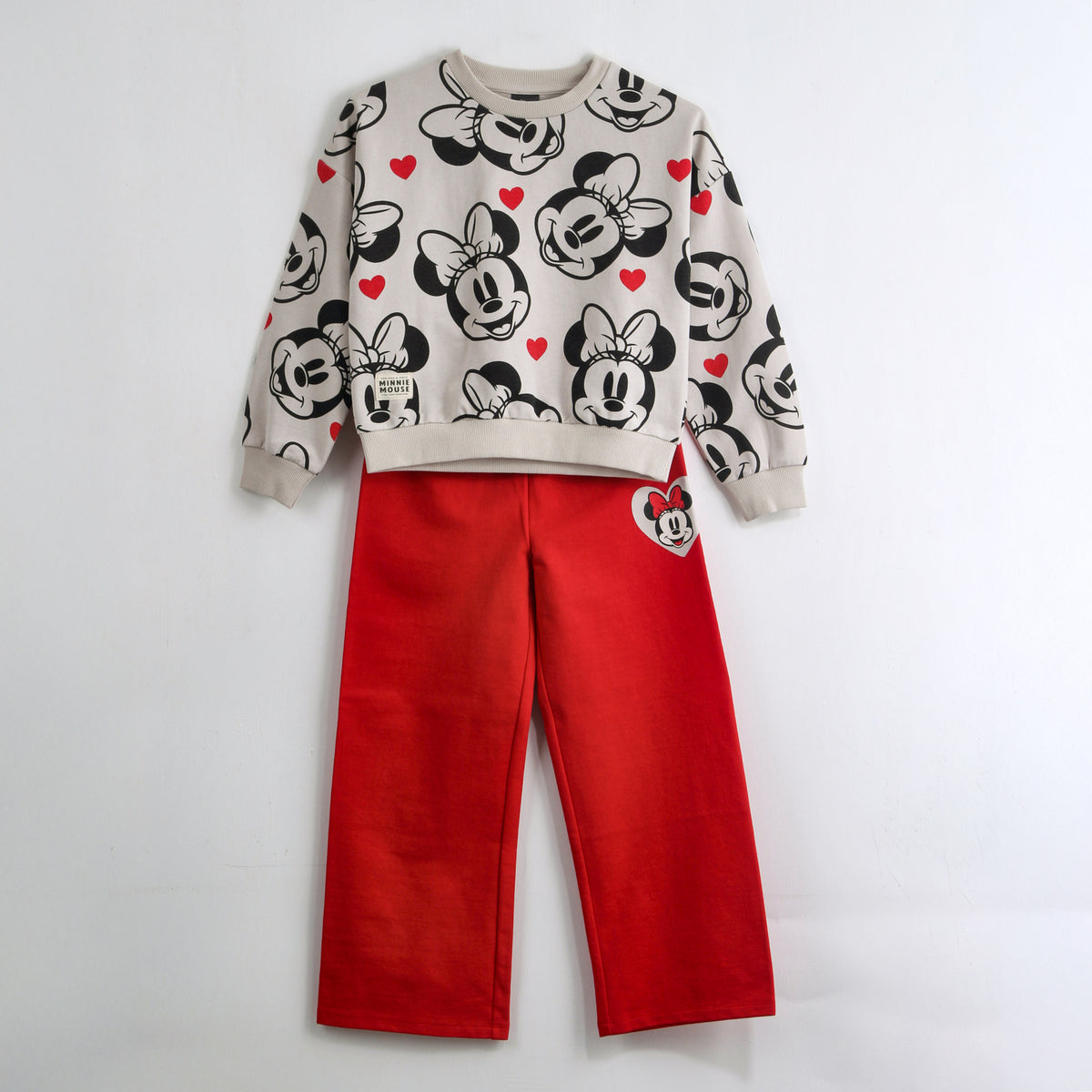 Conjunto Buzo Niña Full Print Minnie Beige Disney - Buzos Chile | The Brands Club cl