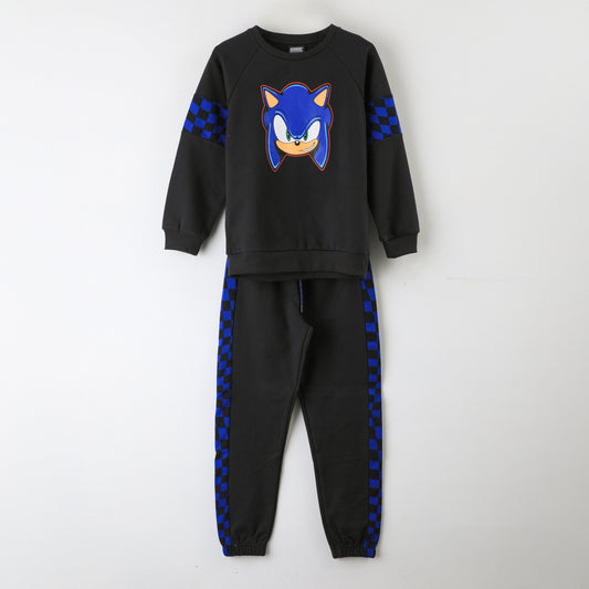 Conjunto Buzo Niño Sonic Ajedrez Negro - Buzos Chile | The Brands Club cl