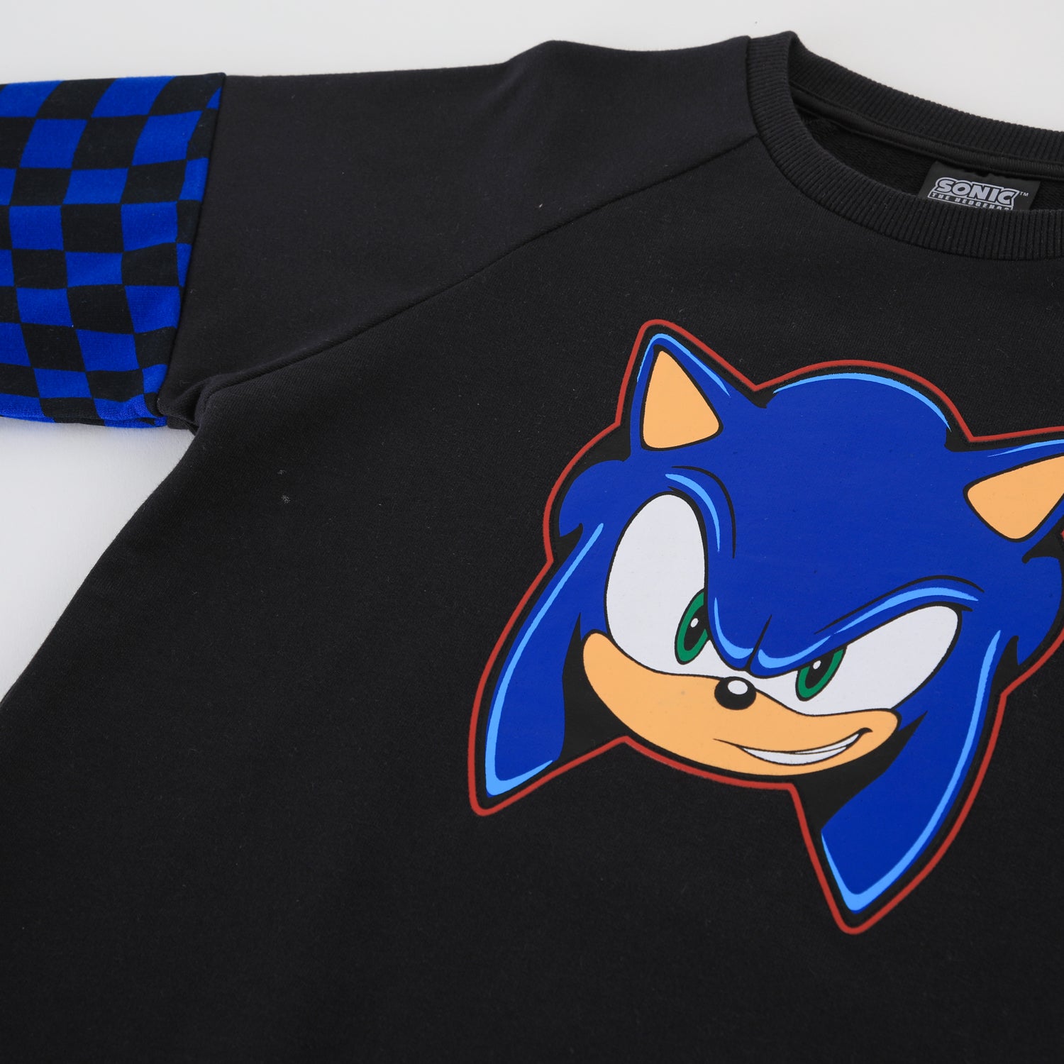Conjunto Buzo Niño Ajedrez Negro Sonic