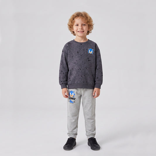 Conjunto Buzo Niño Sonic Full Print Gris - Buzos Chile | The Brands Club cl