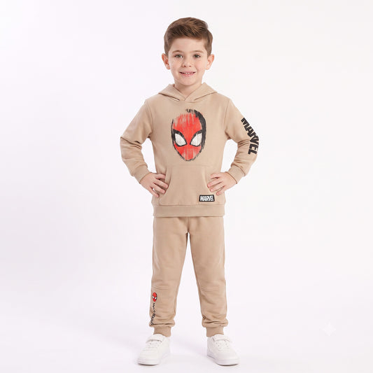 Conjunto Buzo Niño Spiderman Marvel Cara Café - Buzos Chile | The Brands Club cl