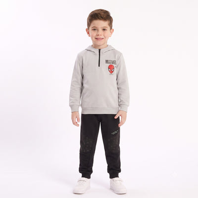 Conjunto Buzo Niño Spiderman Half Zipper Gris Marvel