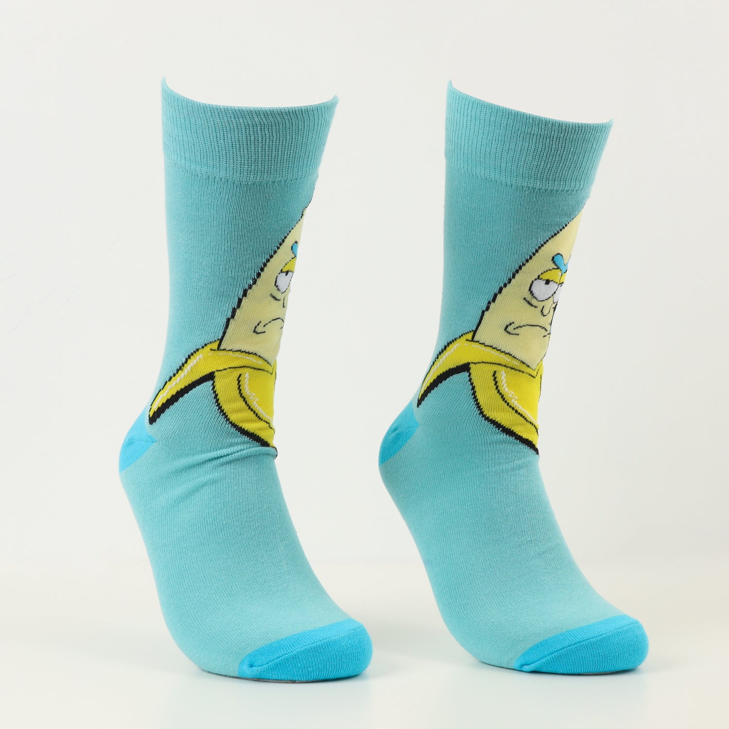 Bipack Calcetín Hombre Celeste Banana Rick and Morty