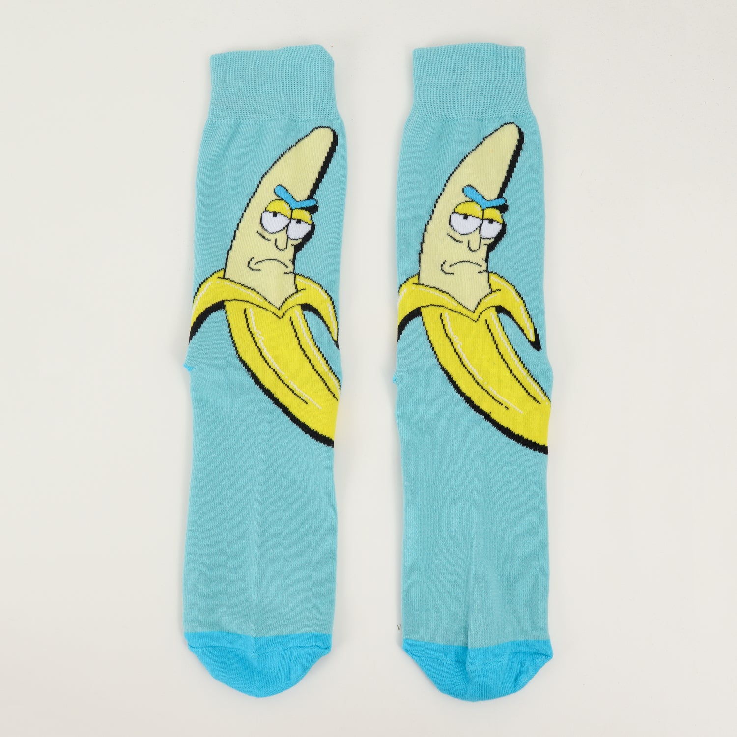 Bipack Calcetín Hombre Celeste Banana Rick and Morty