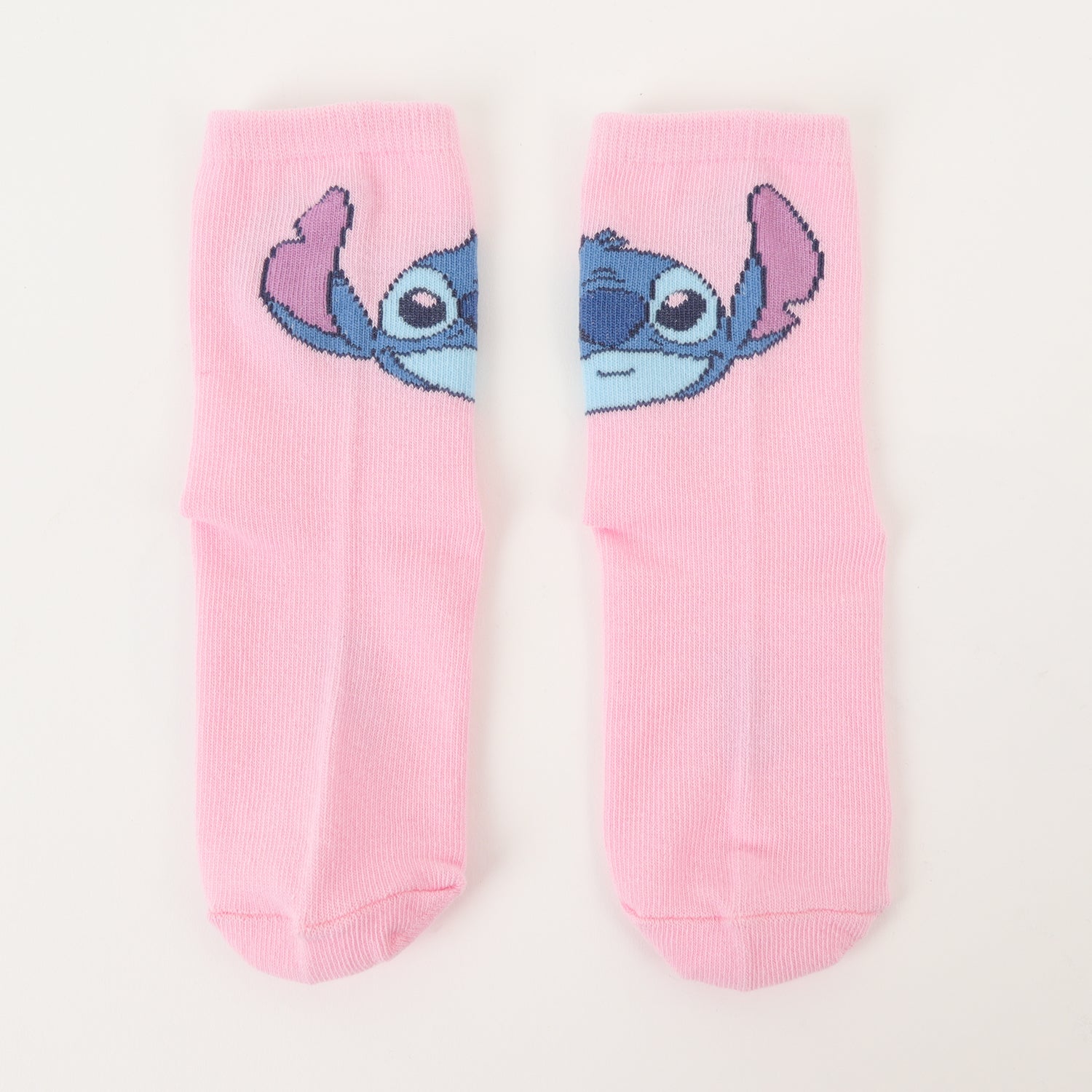 Tripack Calcetines Niña Rosado Varias Poses Stitch Disney