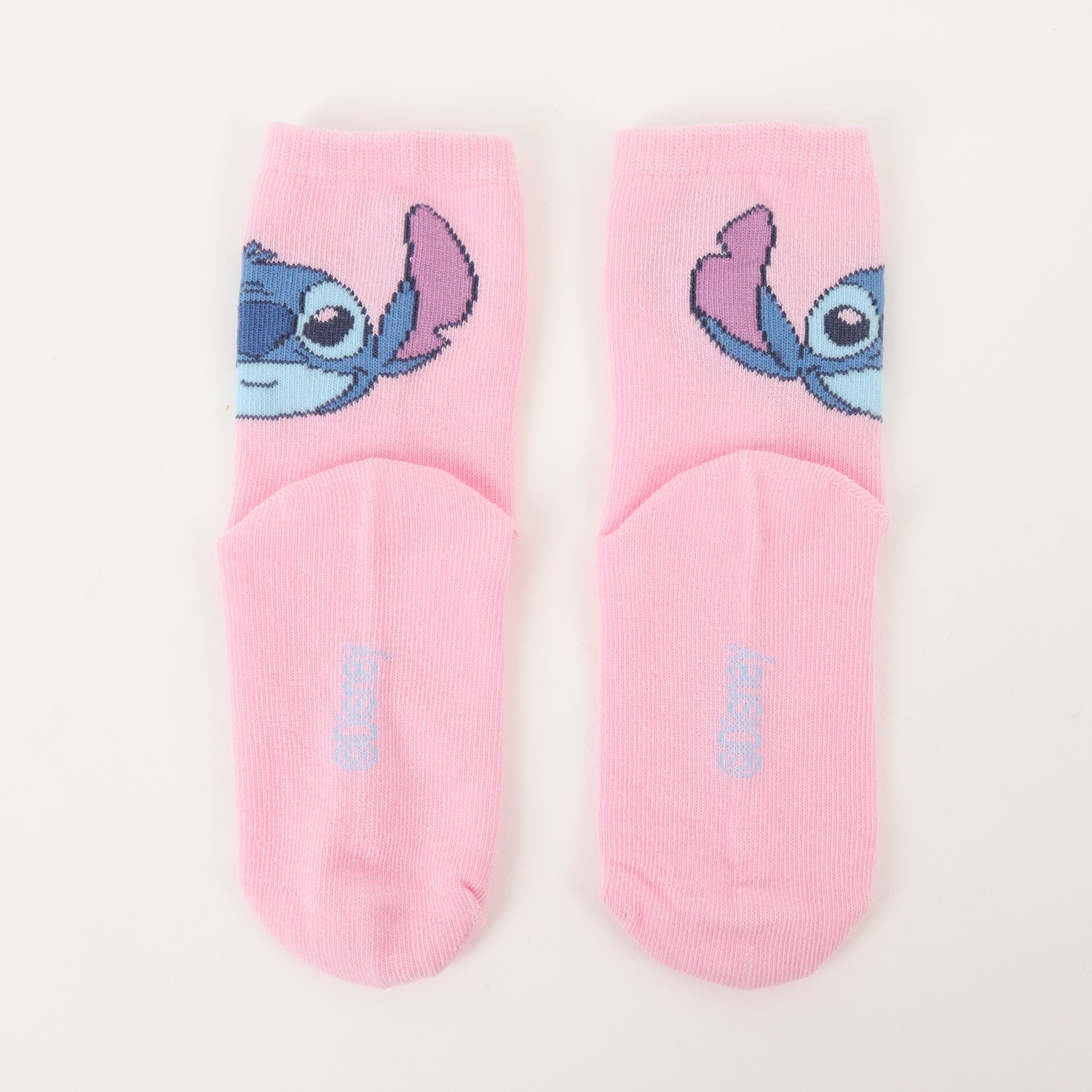 Tripack Calcetines Niña Rosado Varias Poses Stitch Disney