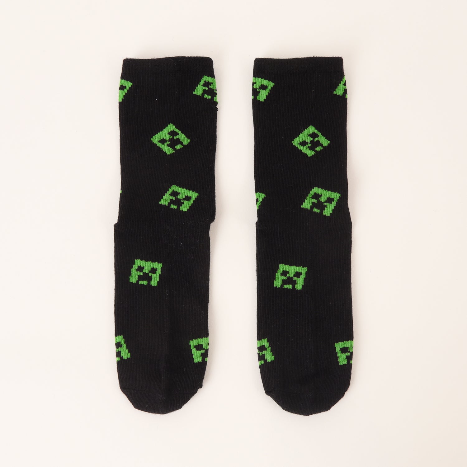 Tripack Calcetín Niño Verde Creeper Minecraft