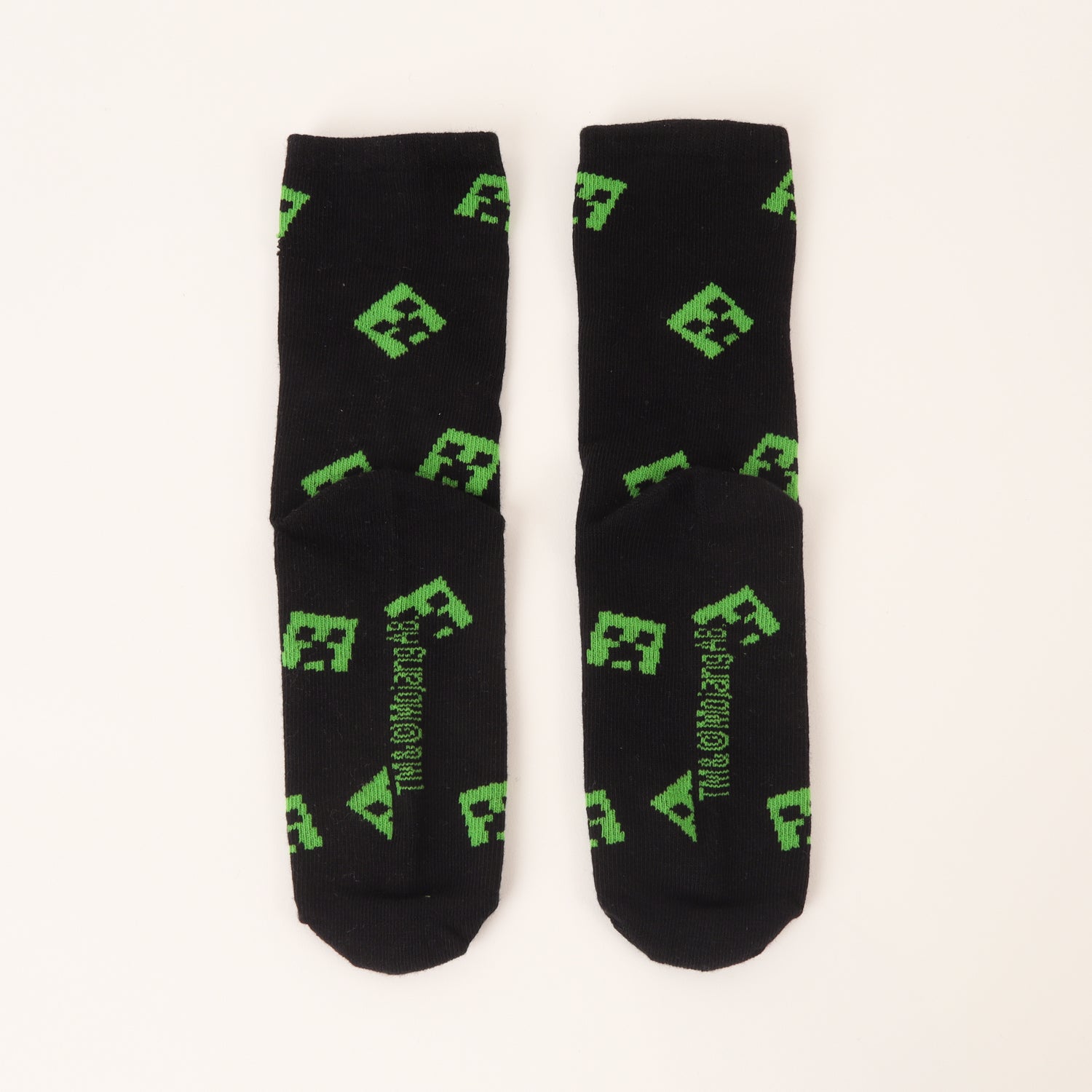 Tripack Calcetín Niño Verde Creeper Minecraft