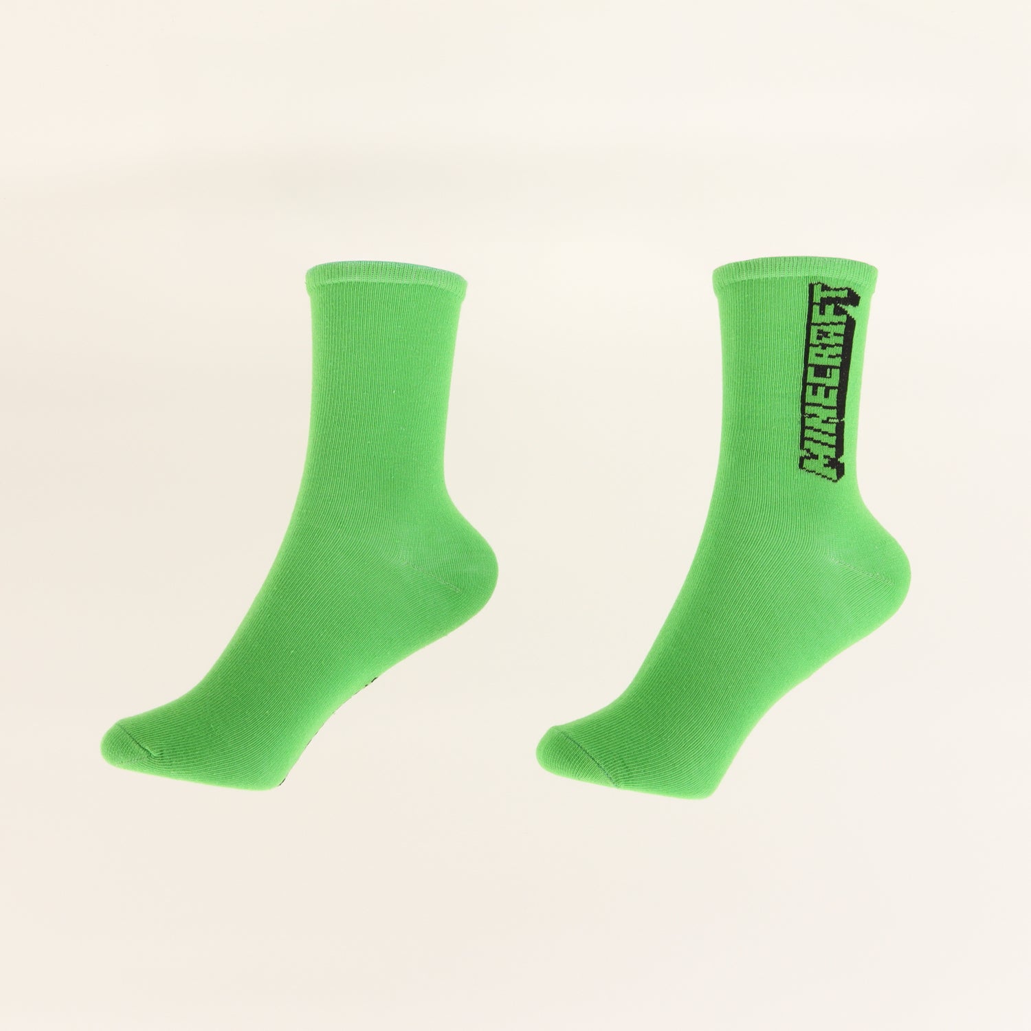 Tripack Calcetín Niño Verde Creeper Minecraft