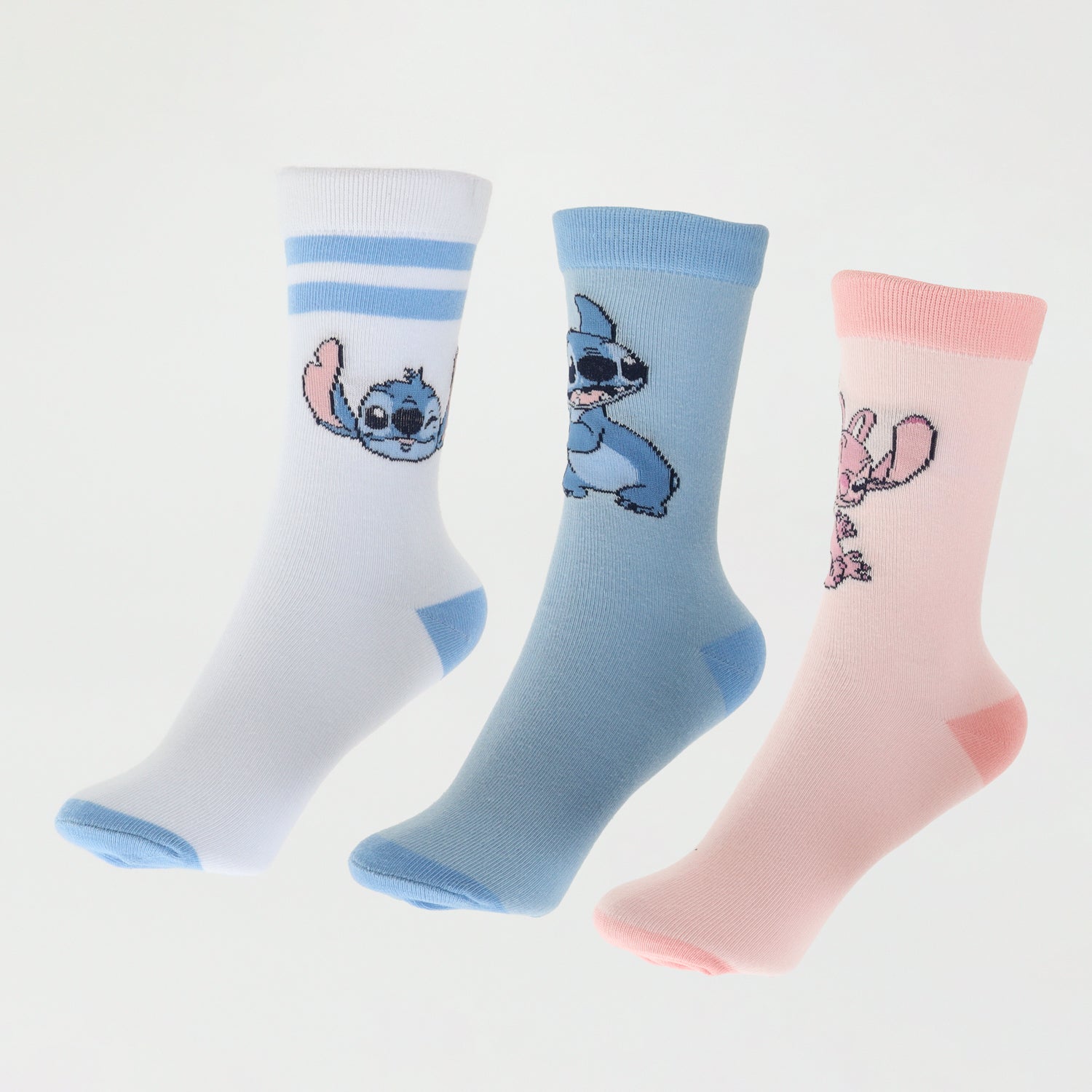 Tripack Calcetines Niña Rosa Angel Lilo & Stitch Disney