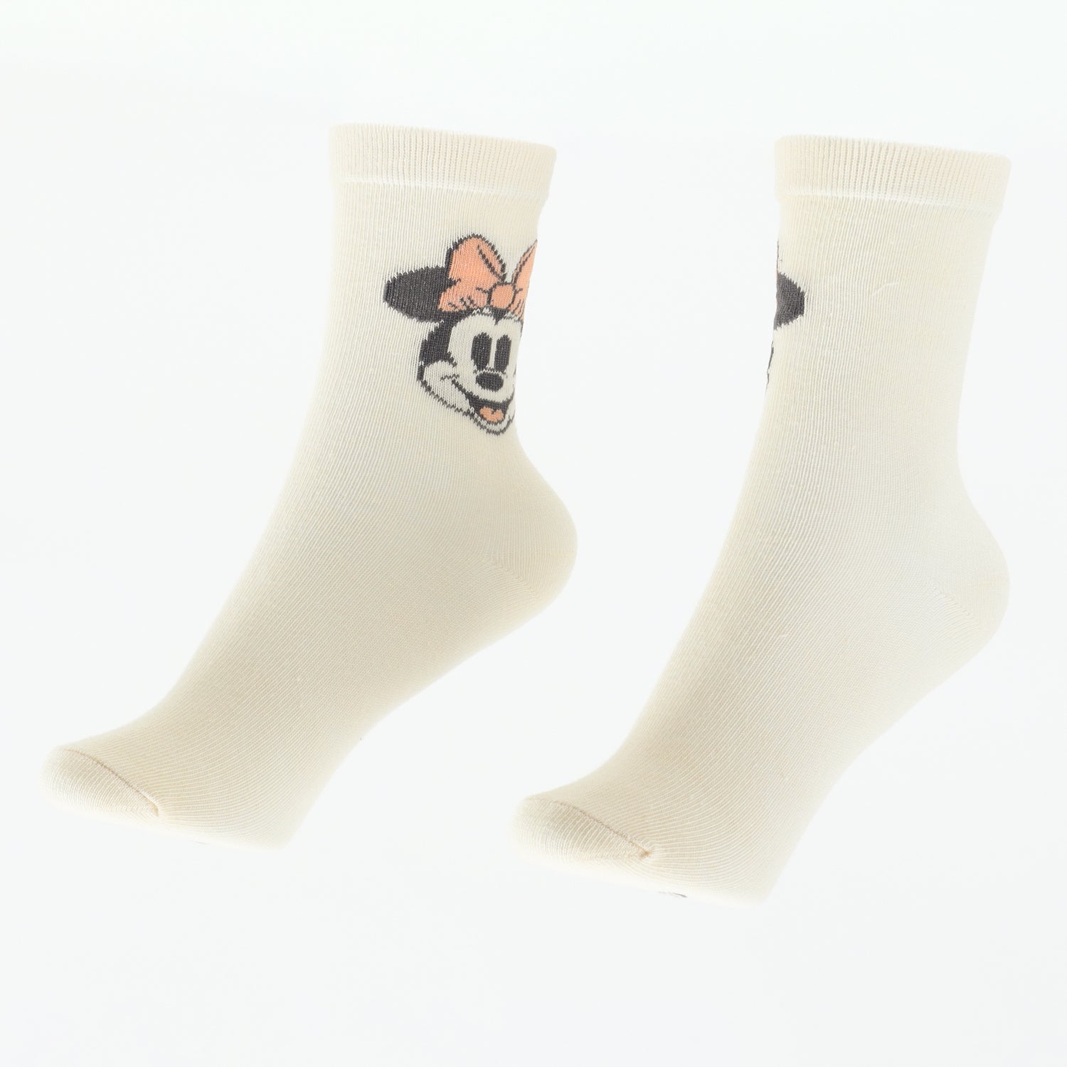 Tripack Calcetines Niña Rosado Flores Minnie Disney