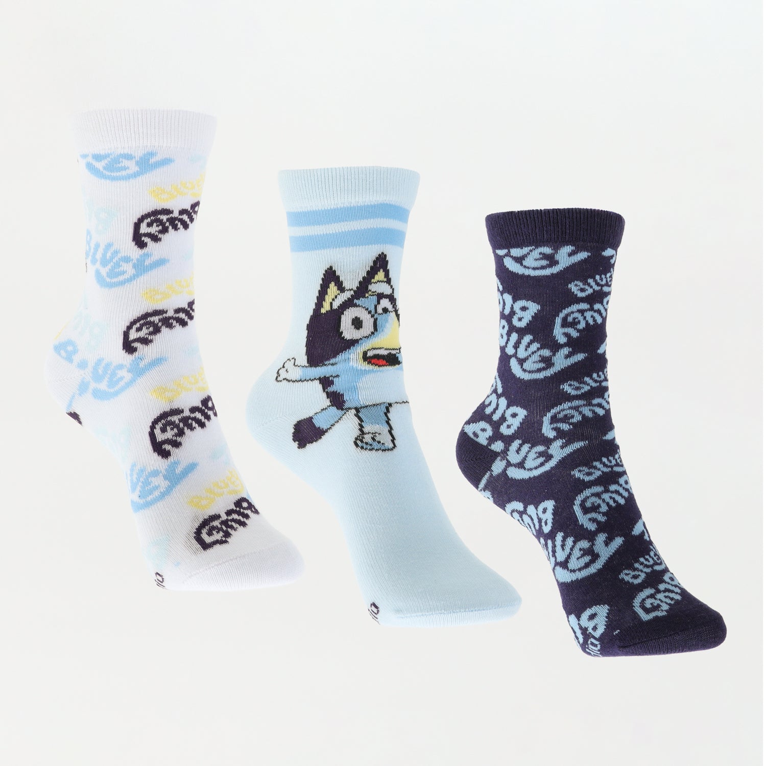 Tripack Calcetines Niño Blanco Logos Bluey