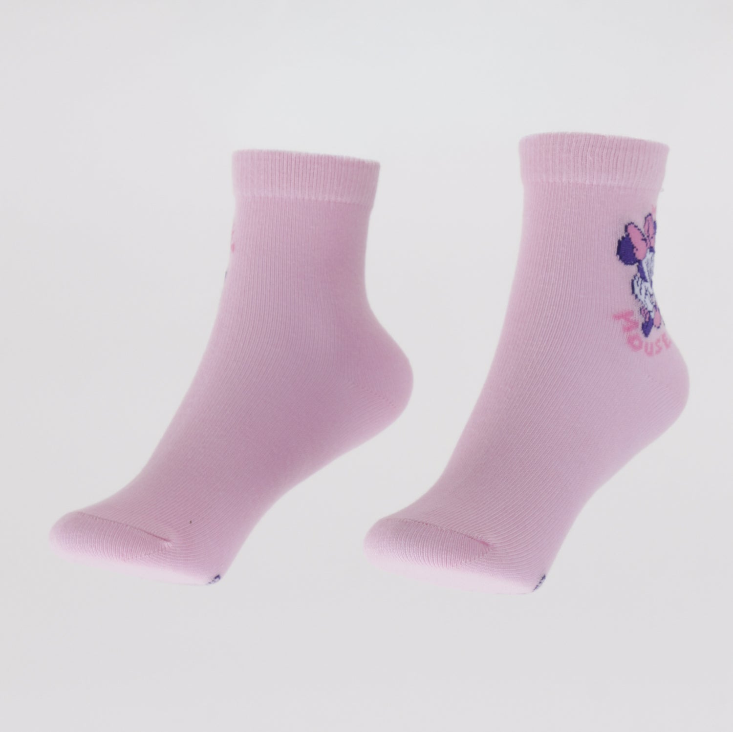 Tripack Calcetines Niña Rosado Full Print Minnie Disney