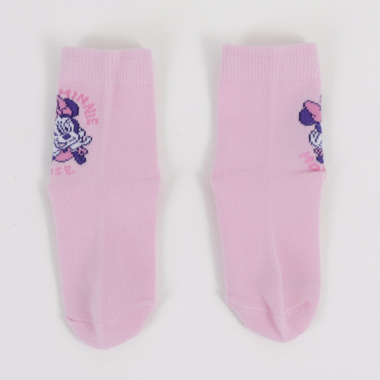 Tripack Calcetines Niña Rosado Full Print Minnie Disney