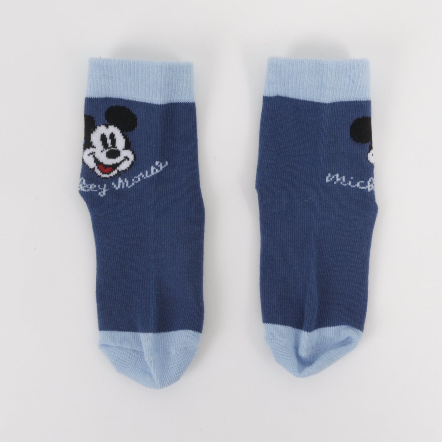 Tripack Calcetines Niño Azul Carita Mickey Disney