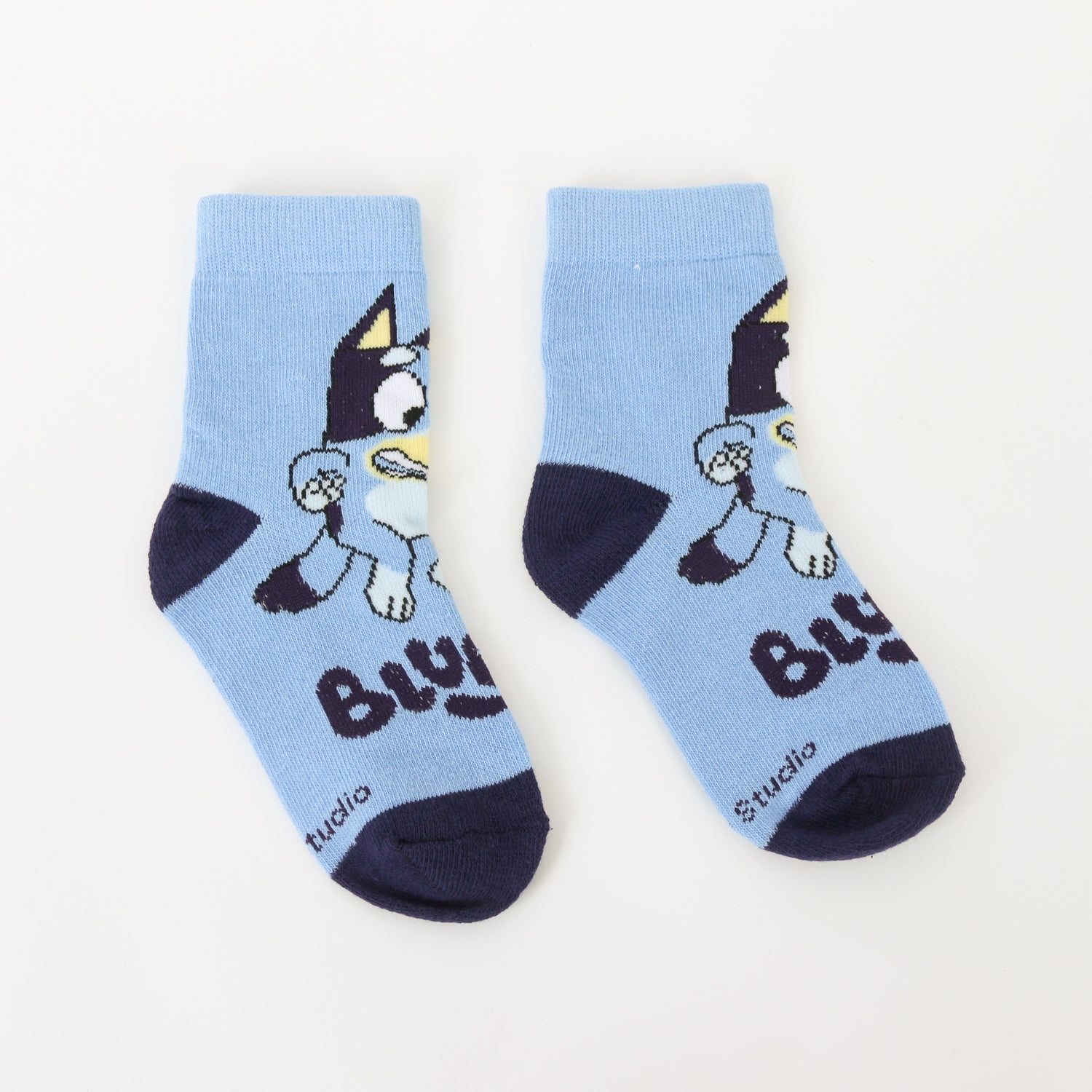 Tripack Calcetines Niño Celeste Rayas Bluey - Calcetines Chile | The Brands Club cl