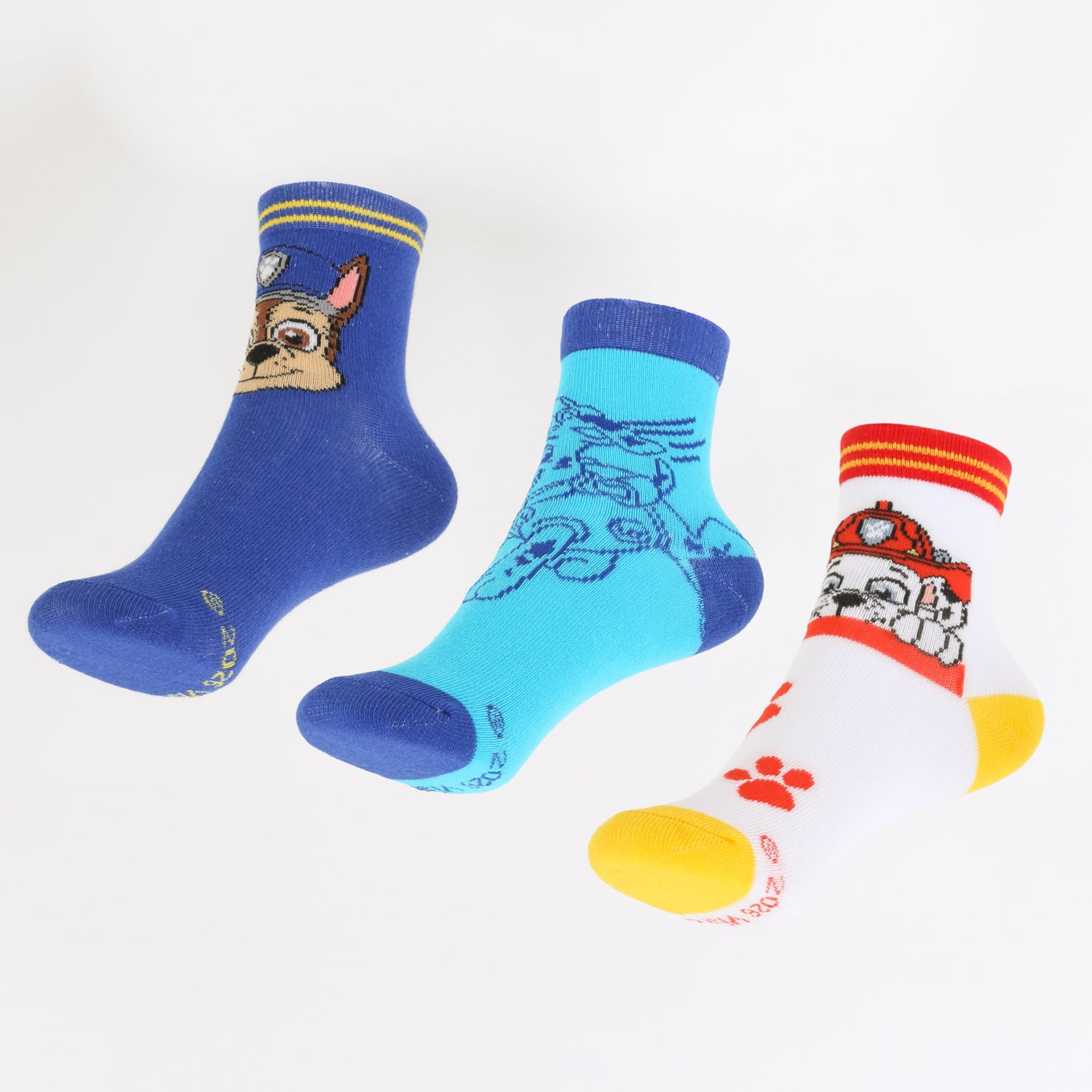 Tripack Calcetines Niño Azul Chase & Marshall Paw Patrol - Calcetines Chile | The Brands Club cl