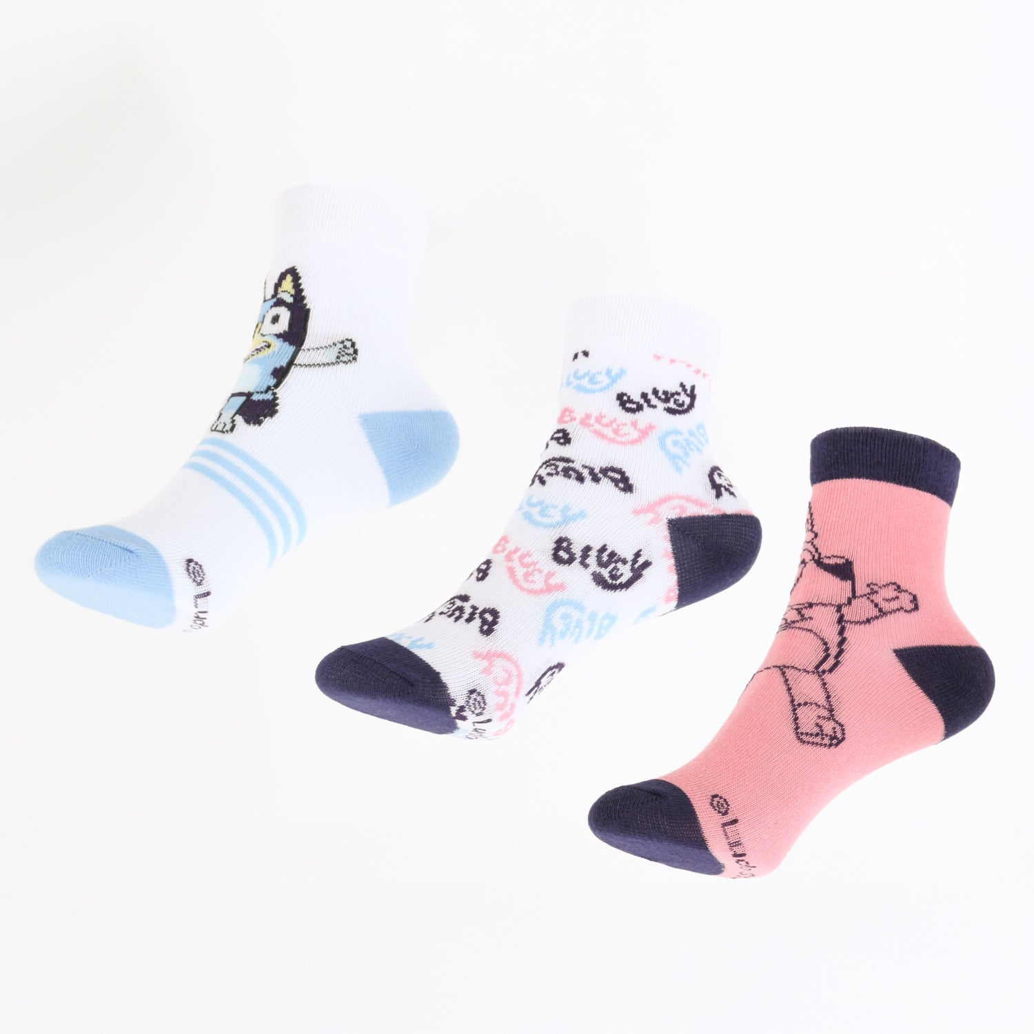 Tripack Calcetines Niña Blanco Full Print Bluey - Calcetines Chile | The Brands Club cl