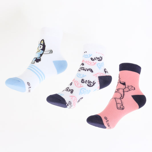 Tripack Calcetines Niña Blanco Full Print Bluey - Calcetines Chile | The Brands Club cl