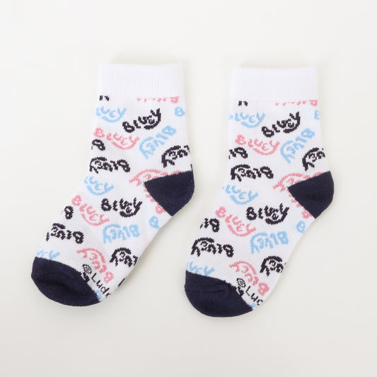 Tripack Calcetines Niña Blanco Full Print Bluey - Calcetines Chile | The Brands Club cl