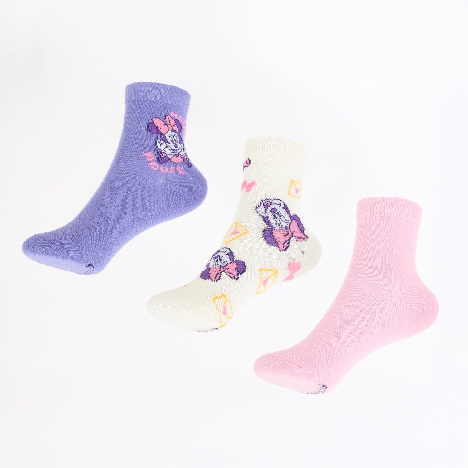 Tripack Calcetines Niña Blanco Minnie & Daisy Disney - Calcetines Chile | The Brands Club cl