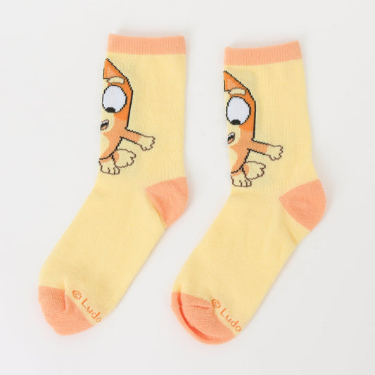 Bipack Calcetines Niña Bailando Celeste Bingo & Bluey - Calcetines Chile | The Brands Club cl