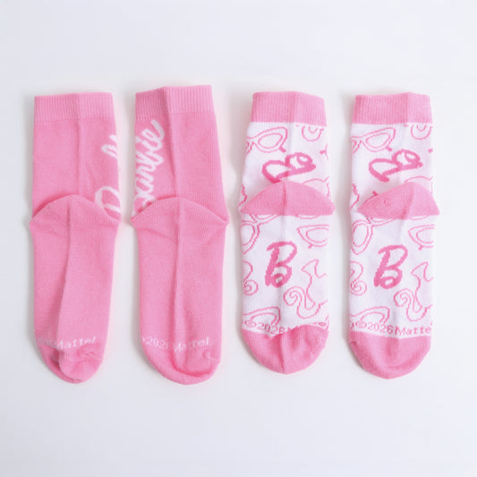 Bipack Calcetines Niña Full Print Rosado Barbie - Calcetines Chile | The Brands Club cl